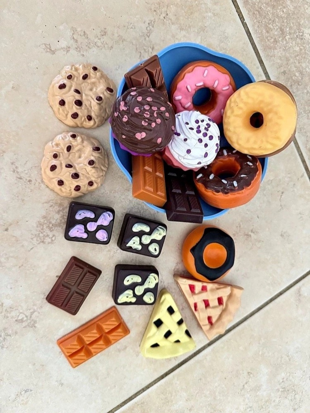 Assorted Toy Food Set DESSERT bowl